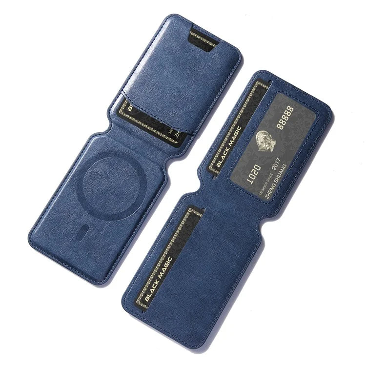 For iPhone 15 Case PU Leather+TPU Phone Cover with Magnetic Card Holder