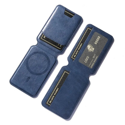 For iPhone 15 Case PU Leather+TPU Phone Cover with Magnetic Card Holder