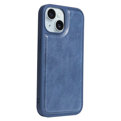 For iPhone 15 Case PU Leather+TPU Phone Cover with Magnetic Card Holder