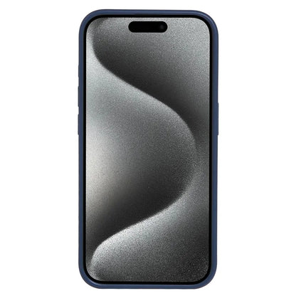 For iPhone 15 Case PU Leather+TPU Phone Cover with Magnetic Card Holder