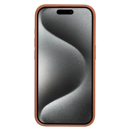 For iPhone 15 Case PU Leather+TPU Phone Cover with Magnetic Card Holder
