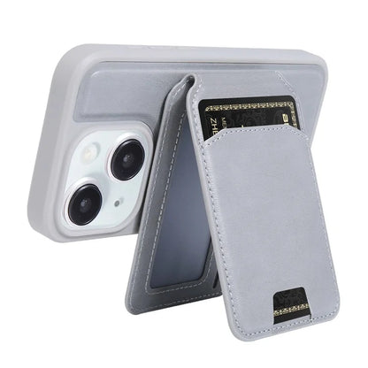 For iPhone 15 Case PU Leather+TPU Phone Cover with Magnetic Card Holder