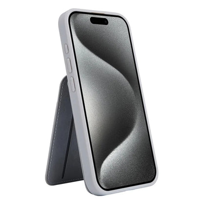 For iPhone 15 Case PU Leather+TPU Phone Cover with Magnetic Card Holder