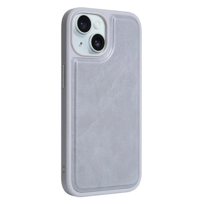 For iPhone 15 Case PU Leather+TPU Phone Cover with Magnetic Card Holder