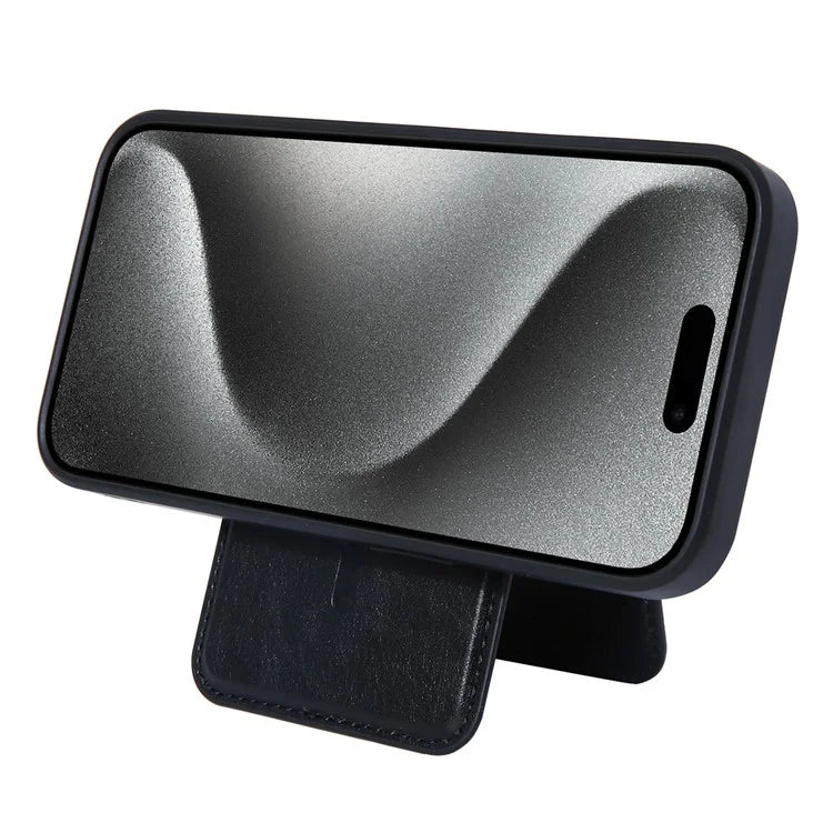 For iPhone 15 Pro Max Case Kickstand Card Holder PU+TPU Phone Cover