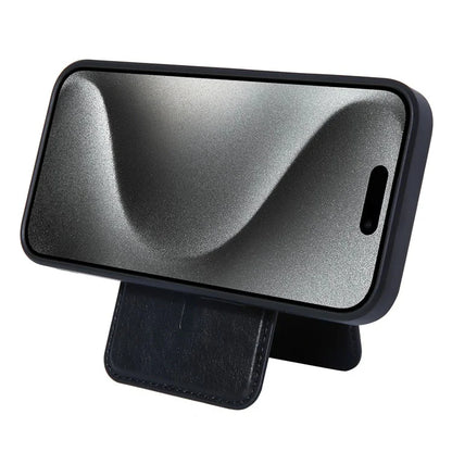 For iPhone 15 Pro Max Case Kickstand Card Holder PU+TPU Phone Cover