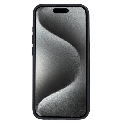 For iPhone 15 Pro Max Case Kickstand Card Holder PU+TPU Phone Cover
