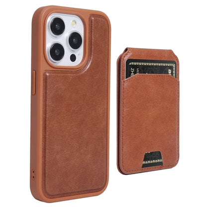 For iPhone 15 Pro Max Case Kickstand Card Holder PU+TPU Phone Cover