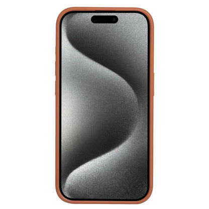 For iPhone 15 Pro Max Case Kickstand Card Holder PU+TPU Phone Cover