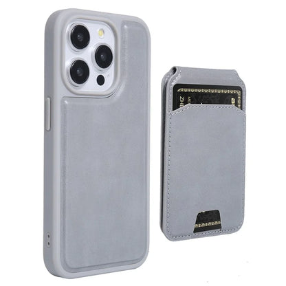 For iPhone 15 Pro Max Case Kickstand Card Holder PU+TPU Phone Cover