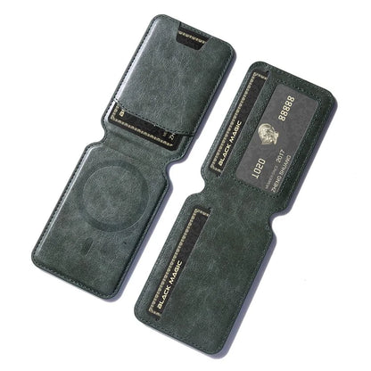 For iPhone 15 Pro Max Case Kickstand Card Holder PU+TPU Phone Cover