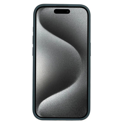 For iPhone 15 Pro Max Case Kickstand Card Holder PU+TPU Phone Cover