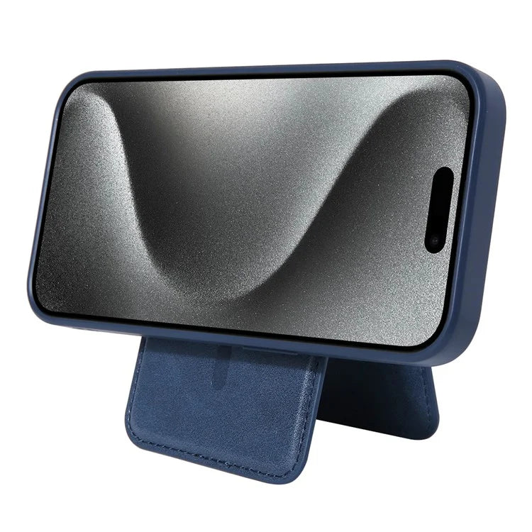 For iPhone 15 Pro Max Case Kickstand Card Holder PU+TPU Phone Cover