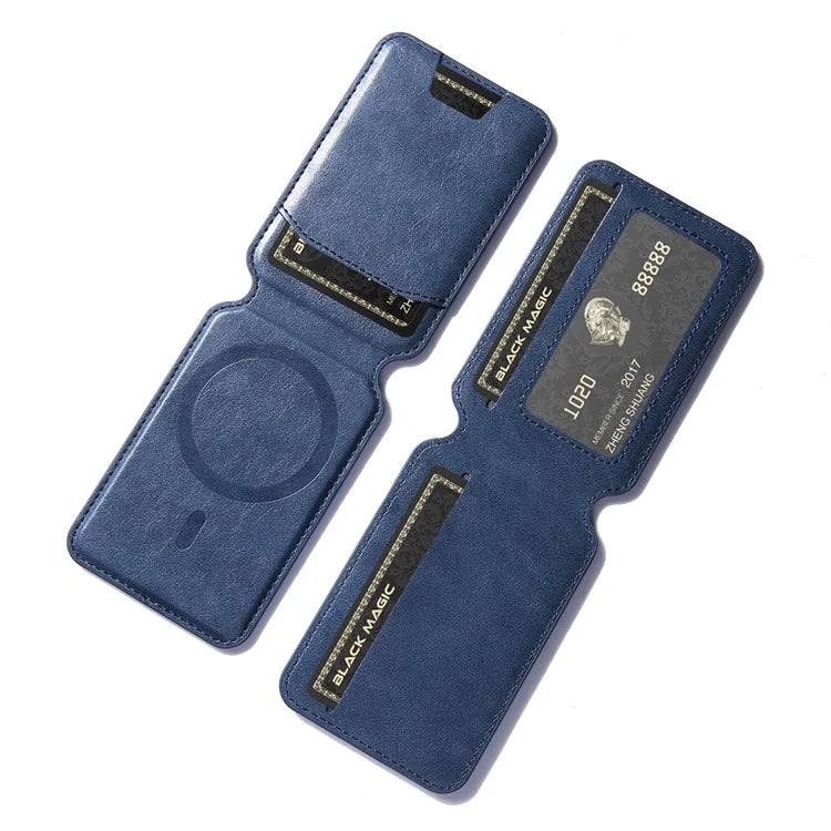 For iPhone 15 Pro Max Case Kickstand Card Holder PU+TPU Phone Cover