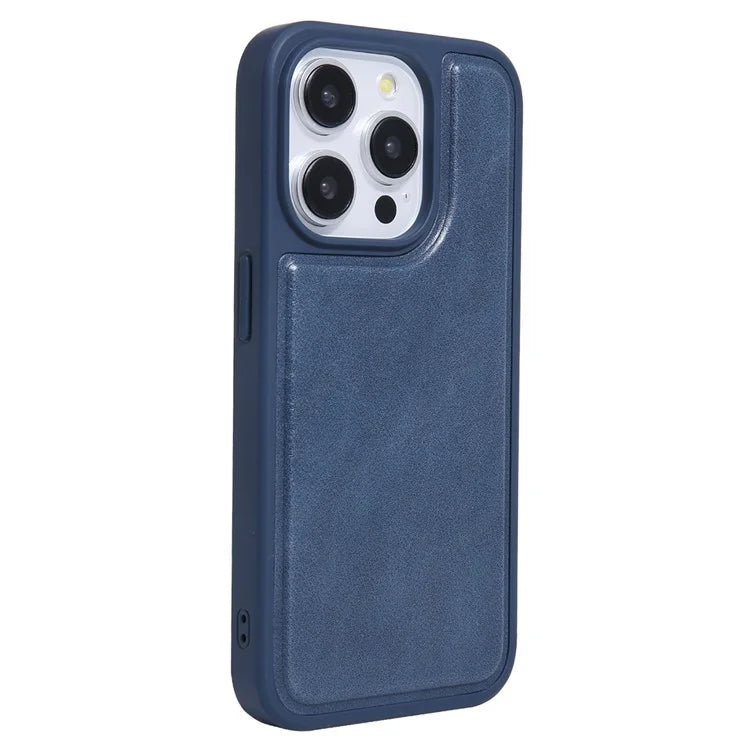 For iPhone 15 Pro Max Case Kickstand Card Holder PU+TPU Phone Cover