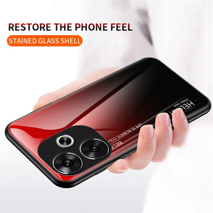 For Xiaomi Redmi Turbo 3 5G Tempered Glass Case PC+TPU Protective Phone Cover