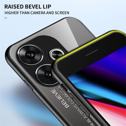 For Xiaomi Redmi Turbo 3 5G Tempered Glass Case PC+TPU Protective Phone Cover