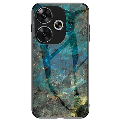 For Xiaomi Redmi Turbo 3 5G Tempered Glass Case Marble Pattern Protective Phone Cover