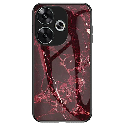 For Xiaomi Redmi Turbo 3 5G Tempered Glass Case Marble Pattern Protective Phone Cover