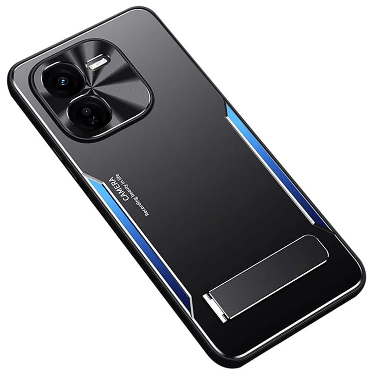 For vivo iQOO Z9x 5G Wholesale Case Aluminum Alloy + TPU Shockproof Phone Cover with Kickstand
