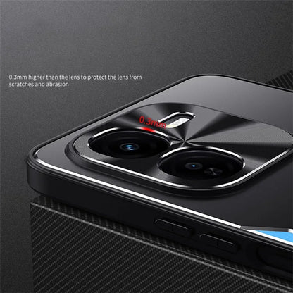 For vivo iQOO Z9x 5G Wholesale Case Aluminum Alloy + TPU Shockproof Phone Cover with Kickstand