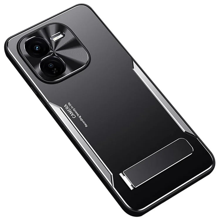 For vivo iQOO Z9x 5G Wholesale Case Aluminum Alloy + TPU Shockproof Phone Cover with Kickstand