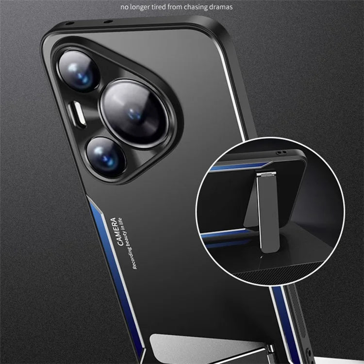 For Huawei Pura 70 Pro / Pura 70 Pro+ Case Support Kickstand Aluminum Alloy + TPU Phone Cover