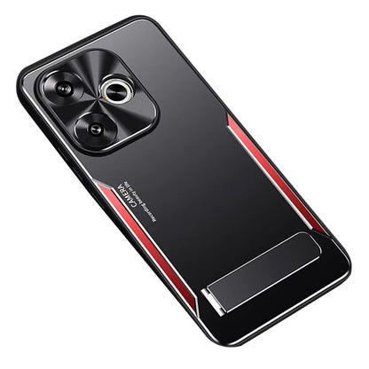 For Xiaomi Redmi Turbo 3 5G / Poco F6 5G Cover Aluminum Alloy + TPU Phone Case with Kickstand