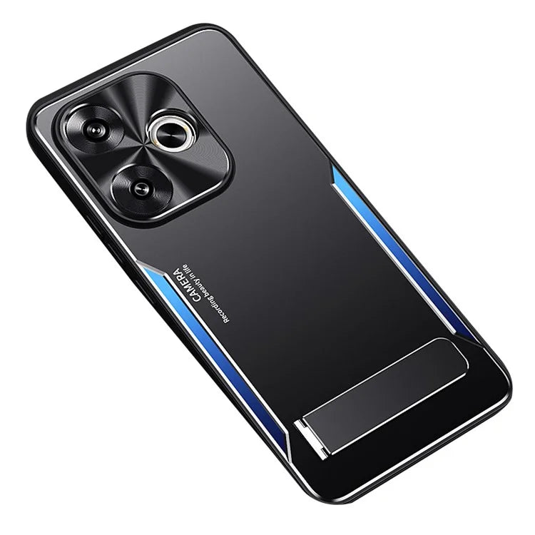 For Xiaomi Redmi Turbo 3 5G / Poco F6 5G Cover Aluminum Alloy + TPU Phone Case with Kickstand