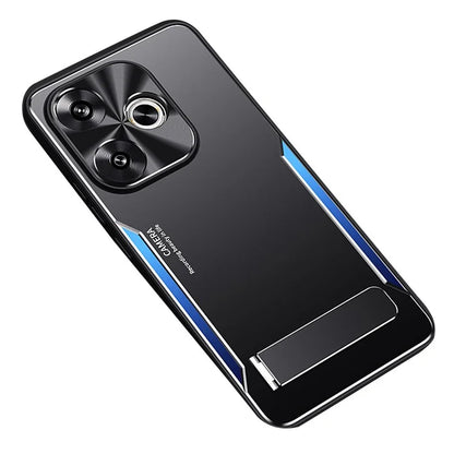 For Xiaomi Redmi Turbo 3 5G / Poco F6 5G Cover Aluminum Alloy + TPU Phone Case with Kickstand