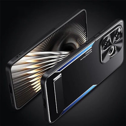 For Xiaomi Redmi Turbo 3 5G / Poco F6 5G Cover Aluminum Alloy + TPU Phone Case with Kickstand