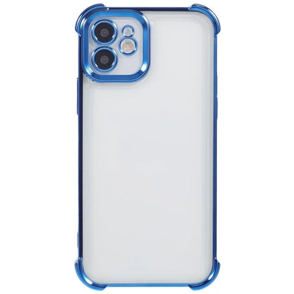 For iPhone 11 Electroplating Phone Case Heart Pattern Edge TPU Phone Back Cover