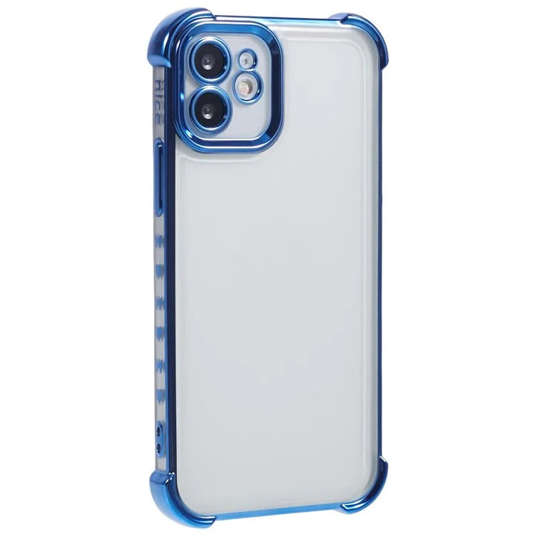 For iPhone 11 Electroplating Phone Case Heart Pattern Edge TPU Phone Back Cover