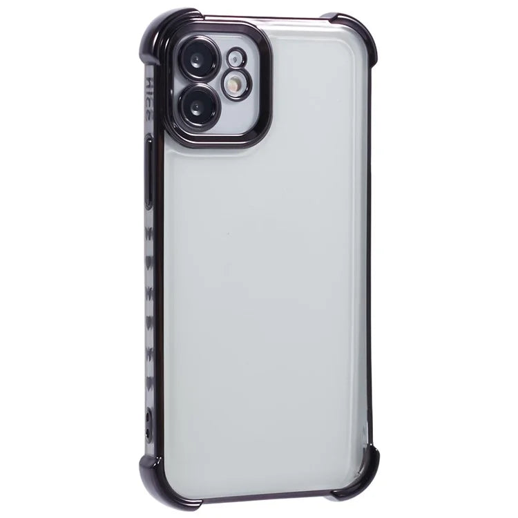For iPhone 11 Electroplating Phone Case Heart Pattern Edge TPU Phone Back Cover
