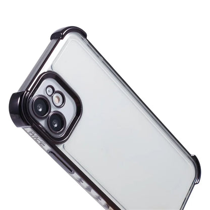 For iPhone 11 Electroplating Phone Case Heart Pattern Edge TPU Phone Back Cover