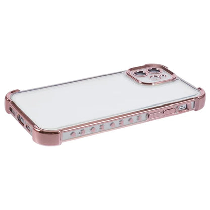 For iPhone 11 Electroplating Phone Case Heart Pattern Edge TPU Phone Back Cover