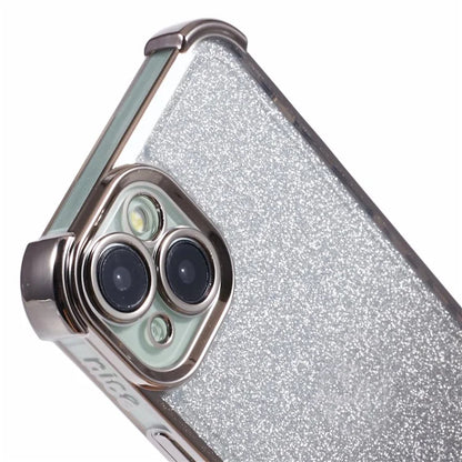 For iPhone 14 Anti-Fall Phone Case Glitter Gradient Electroplating TPU Phone Cover