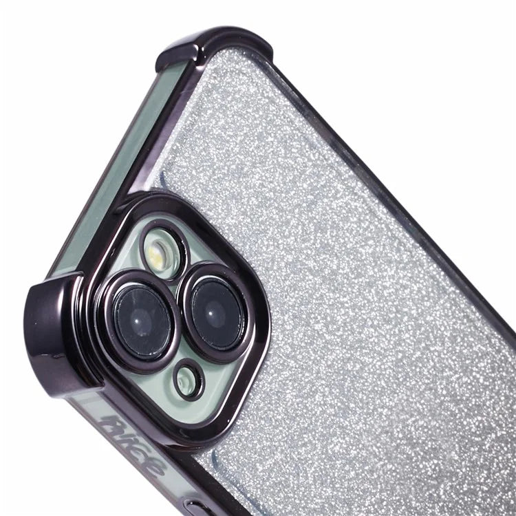 For iPhone 14 Plus Cell Phone Cover Glitter Gradient Electroplating Anti-Fall TPU Phone Case