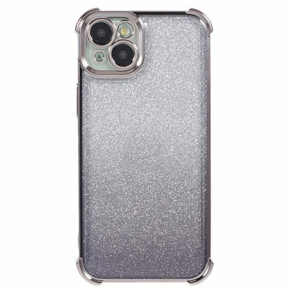 For iPhone 14 Plus Cell Phone Cover Glitter Gradient Electroplating Anti-Fall TPU Phone Case
