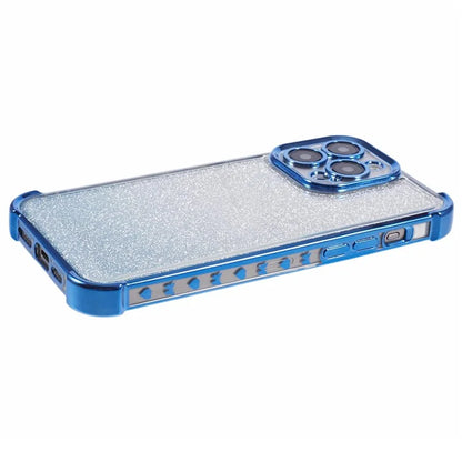 For iPhone 12 Pro Max Case Electroplating TPU Glitter Gradient Phone Protective Cover