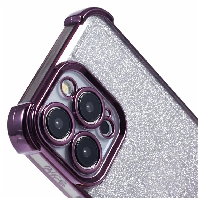 For iPhone 12 Pro Max Case Electroplating TPU Glitter Gradient Phone Protective Cover