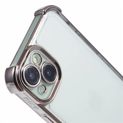 For iPhone 14 Case Electroplating TPU Phone Back Cover with Side Heart Pattern