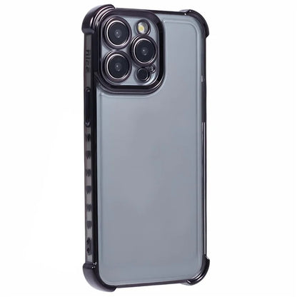 For iPhone 15 Pro Case Side Heart Pattern Electroplating TPU Mobile Phone Cover