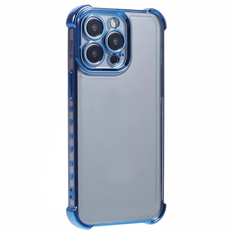 For iPhone 15 Pro Case Side Heart Pattern Electroplating TPU Mobile Phone Cover