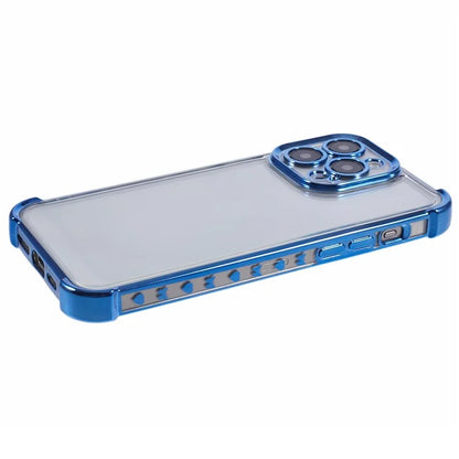 For iPhone 15 Pro Case Side Heart Pattern Electroplating TPU Mobile Phone Cover