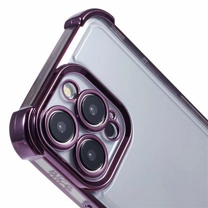 For iPhone 15 Pro Case Side Heart Pattern Electroplating TPU Mobile Phone Cover
