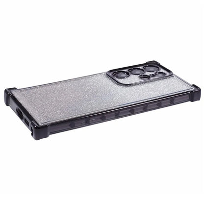 For Samsung Galaxy S22 Ultra 5G Case TPU Glitter Gradien Phone Cover Love Heart Pattern Frame