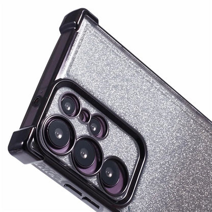 For Samsung Galaxy S22 Ultra 5G Case TPU Glitter Gradien Phone Cover Love Heart Pattern Frame