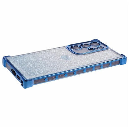 For Samsung Galaxy S22 Ultra 5G Heart Pattern Phone Case TPU Glittery Powder Cellphone Cover