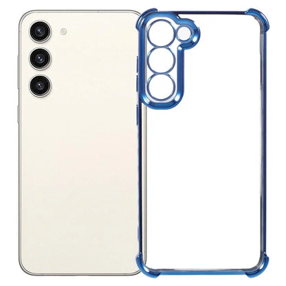 For Samsung Galaxy S23 Case Electroplating Heart Pattern Edge TPU Phone Back Cover